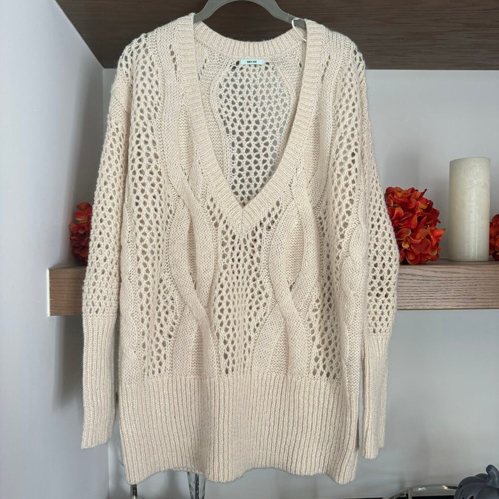 Kimchi Blue (from Anthropologie) V Neck Oversized Mohair Blend Sweater